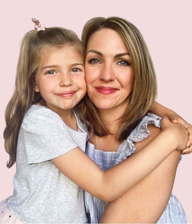 Kate, diagnosed with triple-negative breast cancer, with her daughter